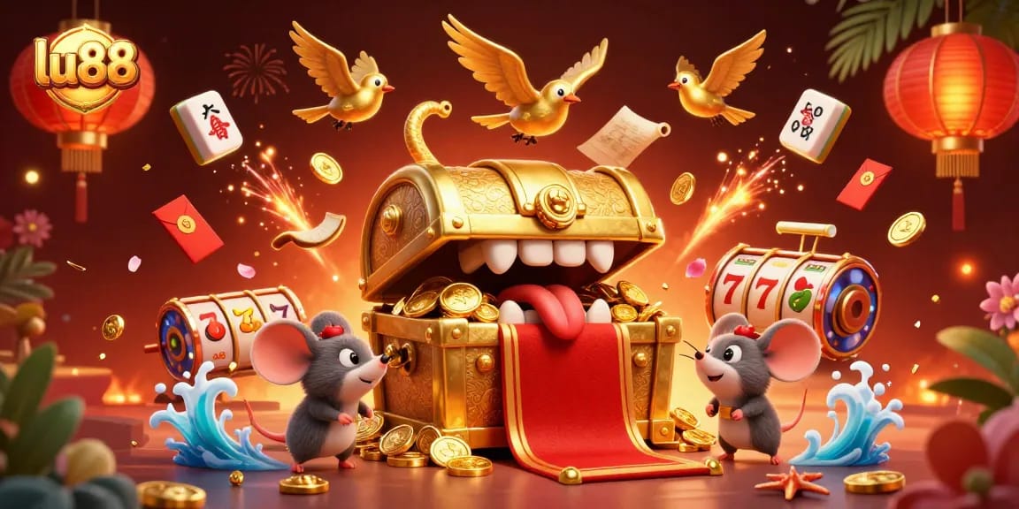Engage in thrilling gameplay at lu88 with vibrant 3D casino elements and characters.