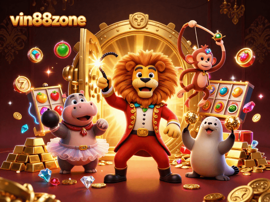 Engage with the thrilling world of vin88zone casino, showcasing enchanting characters and vibrant game elements.