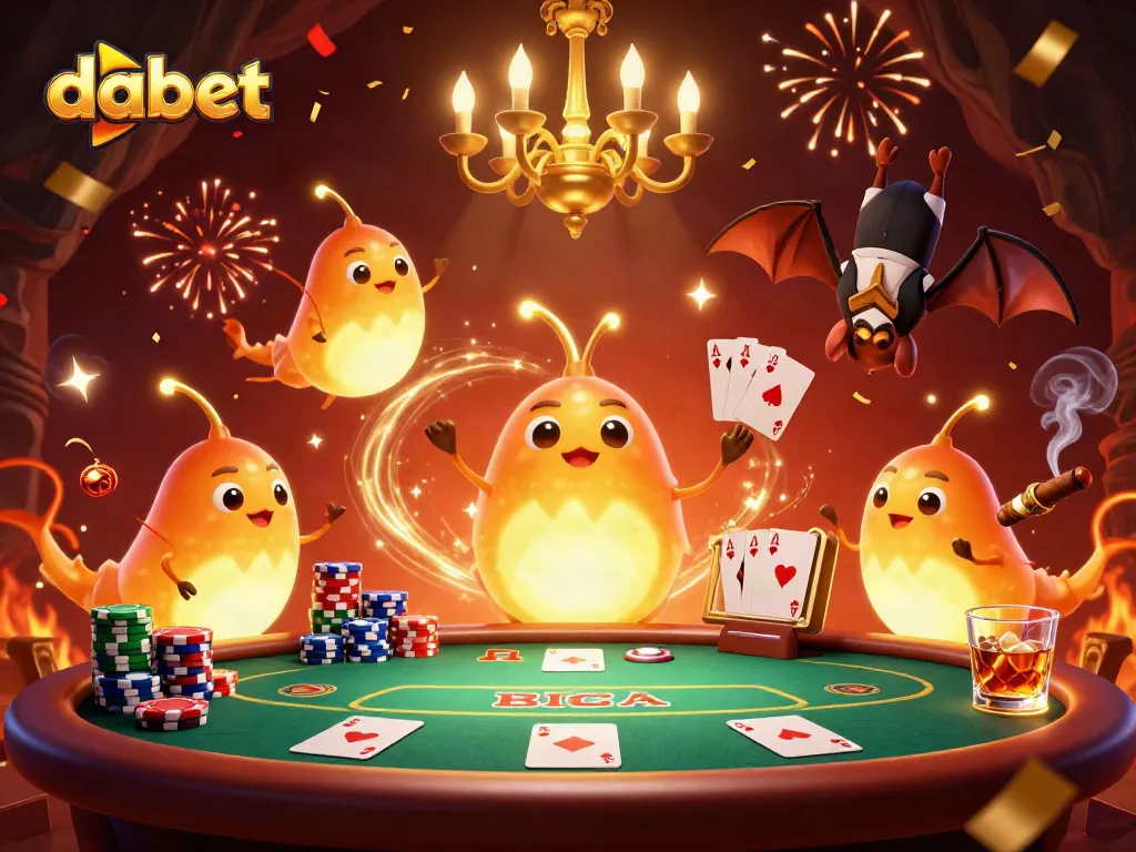 Experience immersive dabet gaming with vibrant glowworms lighting a dynamic cave casino.