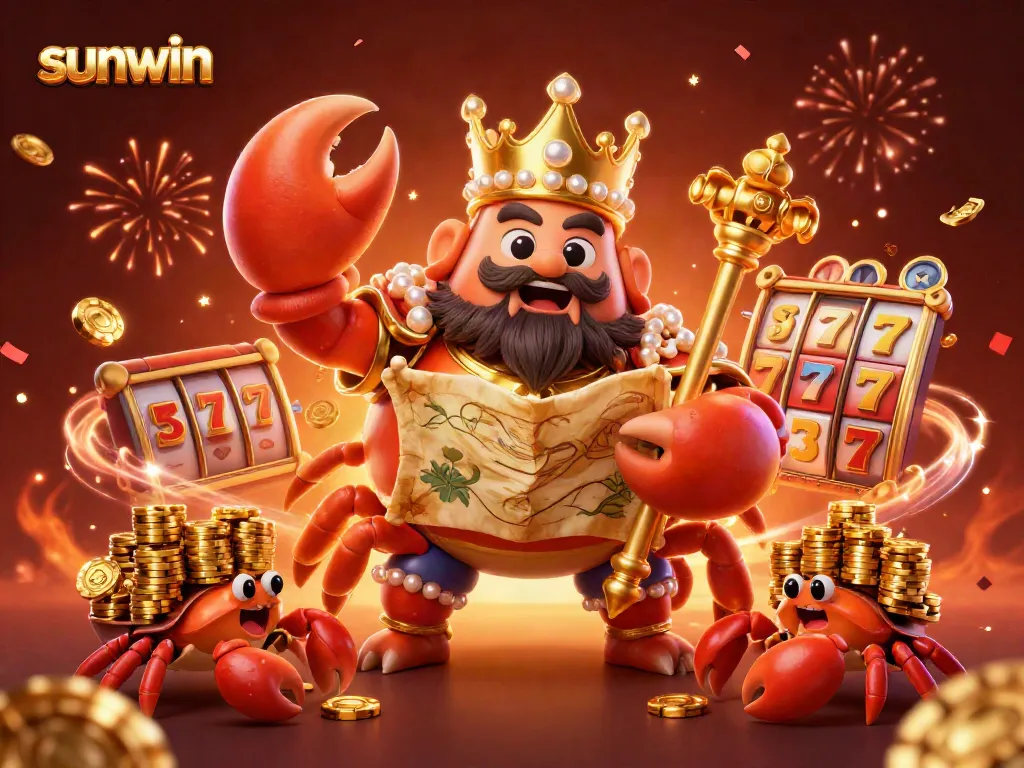 Spin to win at Sunwin with our vibrant jackpot scene filled with excitement!