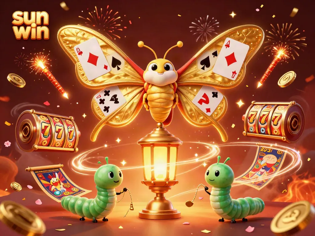 Join the excitement at sun win with dynamic slot reels and glowing golden elements in a vibrant casino illustration.