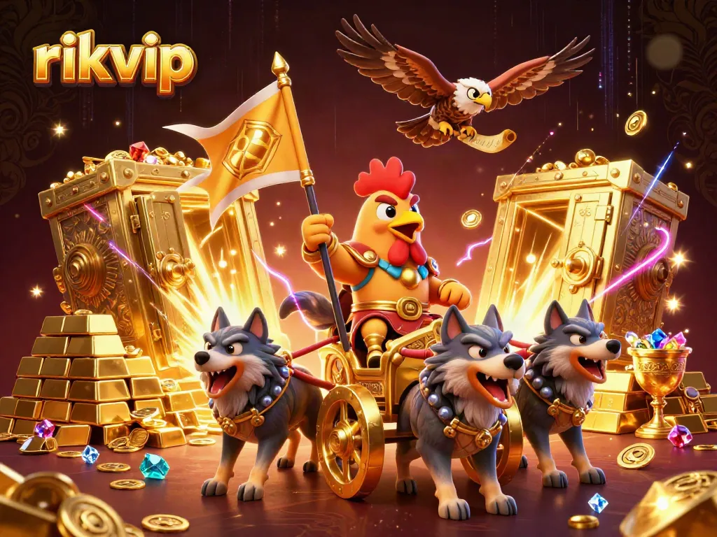 Enter the vibrant world of rikvip casino adventure with our dynamic illustration.