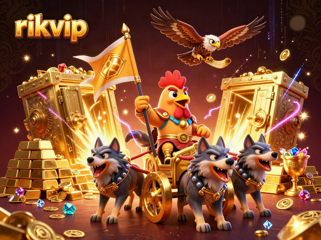 Enter the vibrant world of rikvip casino adventure with our dynamic illustration.