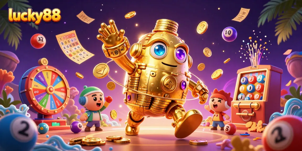 Experience the excitement at lucky88 with dynamic gaming elements and a golden golem in play.